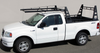 Wildcatter Super Heavy Duty Truck Ladder Rack shown without standard mesh cab guard and the OPTIONAL, additional over-cab crossbar.