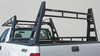 Wildcatter Super Heavy Duty Truck Ladder Rack WITHOUT mesh cab guard, OPTIONAL additional over-cab crossbar with rear crossbar installed.