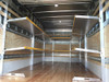 Brute Aluminum folding shelves installed in box truck with all shelves folded open for illustration 