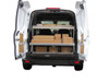 Brute Cargo Van Rear Sliding Shelf Organizer has a sliding tray with a 250 lb. weight capacity (boxes NOT included)