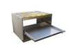 Westin Cargo Van Rear Sliding Shelf Organizer showing the sliding tray extended.