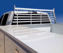 Service Body Side Loader Headache Rack is available in white powder coat finish.  Holes ARE NOT PUNCHED for mounting, nor are bolts provided.  This is a universal fit rack for service bodies and there are too many mounting options, so we leave it to you to put them where you want them.