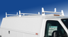 Single Wheel KUV KUVcc Service Body 3-Bar Utility Ladder Racks are available in aluminum or steel and have ladder stops on the front and rear racks.