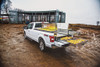 Westin Brute LosiderSafe Side Mount Truck Toolbox shown mounted in both the driver and passenger side.  Crossbox and BedSafe toolboxes are for illustration only and are not included.  Adding these boxes gives you truck bed a modular design with infinite storage possibilities, including the capacity to carry 500 lbs of load on the BedSafe top.