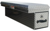 Driver side Westin Brute LosiderSafe Side Mount Truck Toolbox in brite aluminum