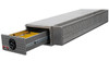 Westin Brute FlatbedSafe Heavy Duty Roller Drawer Truck Tool Box has a mesh aluminum tool tray integrated at the cab end for shovels and longer tools.  The mesh allows water to drain away easily.