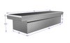 Brute Commercial Class Low Profile Full Lid Crossover Tool Box dimensions.