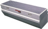 Notched Single Lid Bright Diamond Tread Aluminum Chest Truck Toolboxes are available in either 54 or 60 inch lengths.