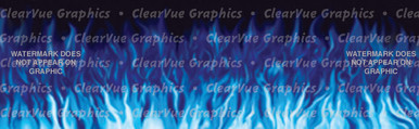 FLM-907 Flames Blue - Rear Window Graphic for Trucks and SUV's (FLM-907)