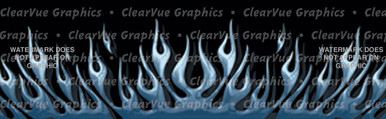 FLM-904 Flame Up Blue - Rear Window Graphic for Trucks and SUV's (FLM-904)