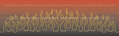 FLM-003 Flame Job 3 - Rear Window Graphic for Trucks and SUV's (FLM-003)