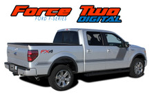 FORCE TWO SCREEN : 2009-2014 and 2015 2016 2017 2018 2019 2020 Ford F-150 Hockey Stripe "Appearance Package Style" Vinyl Graphics Decals Kit (VGP-1973.3517)
