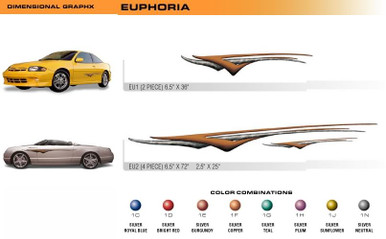 EUPHORIA Universal Vinyl Graphics Decorative Striping and 3D Decal Kits by Sign Tech Media, Inc. (STM-EU)