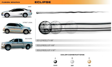 ECLIPSE Universal Vinyl Graphics Decorative Striping and 3D Decal Kits by Sign Tech Media, Inc. (STM-EC)