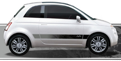 DRIFTER : Automotive Vinyl Graphics - Universal Fit Decal Stripes Kit - Pictured with FIAT 500 (ILL-876)