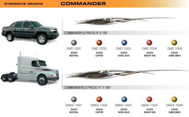 COMMANDER Universal Vinyl Graphics Decorative Striping and 3D Decal Kits by Sign Tech Media, Inc. (STM-CMD)