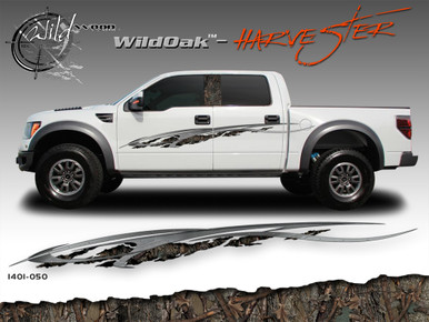 Wild Oak Wild Wood Camouflage : HARVESTER Body Side Vinyl Graphic 9 inches x 96 inches (ILL-1401.050)