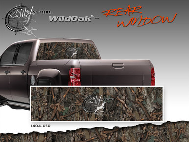 Wild Oak Wild Wood Camouflage : Rear Window "See Through" Film Graphic Kit 24 inches x 65 inches (ILL-1404.050)