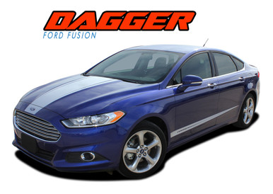 DAGGER : 2013 2014 2015 2016 2017 2018 2019 2020 Ford Fusion Hood and Lower Door Body Vinyl Graphics Decals Stripe Kit (VGP-2266.2267)