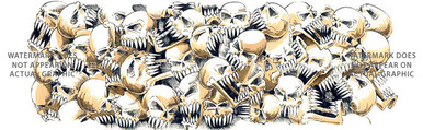 CAR-007 44 Skulls - Rear Window Graphic for Trucks and SUV's (CAR-007)