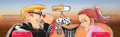 CAR-001 Greaser & His Girl - Rear Window Graphic for Trucks and SUV's (CAR-001)