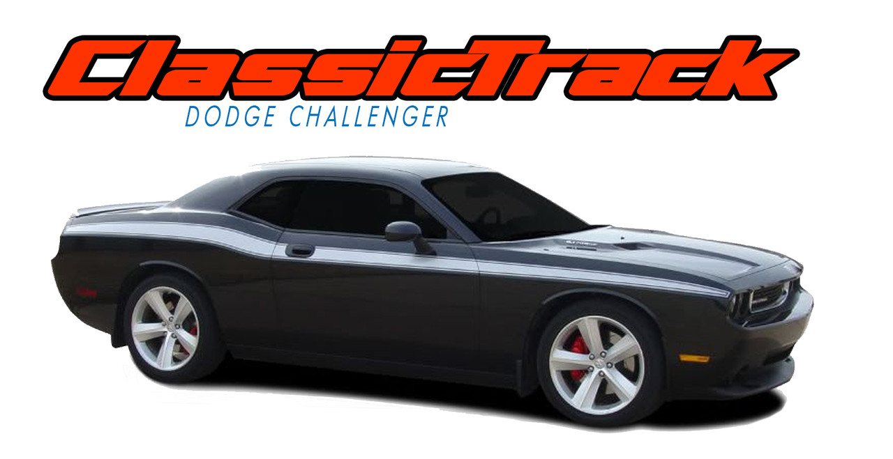 Dodge Challenger HOOD 3M Vinyl Graphics Kit Racing Stripe Decal Accent 2015-2018