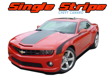 SINGLE STRIPE : 2010 2011 2012 2013 Chevy Camaro Factory OEM Style Wide Hood Striping Trunk Rally Stripe Decal Kit (VGP-1523)