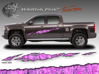 Wild Oak Pink Wild Wood Camouflage : TRACER Body Side Vinyl Graphic 9 inches x 96 inches (ILL-1400.053)