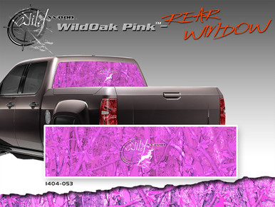 Wild Oak Pink Wild Wood Camouflage : Rear Window "See Through" Film Graphic Kit 24 inches x 65 inches (ILL-1404.053)