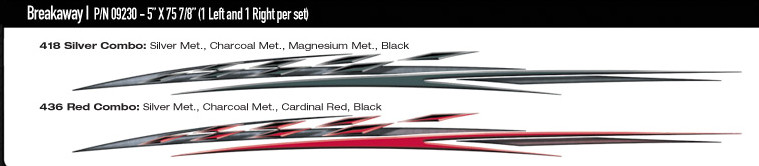 Breakaway Automotive Vinyl Graphics Premium Striping Decal Designs By Universal Products Vinylgraphicspro Vinyl Graphics Stripes Decal Kits