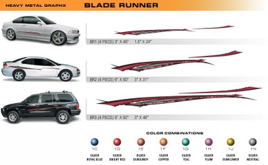 BLADE RUNNER Universal Vinyl Graphics Decorative Striping and 3D Decal Kits by Sign Tech Media, Inc. (STM-BR)