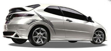 BLADE : Automotive Vinyl Graphics - Universal Fit Decal Stripes Kit - Pictured with HONDA CIVIC (ILL-905)