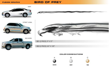BIRD OF PREY Universal Vinyl Graphics Decorative Striping and 3D Decal Kits by Sign Tech Media, Inc. (STM-BD)