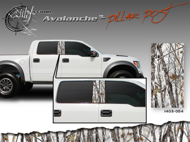 Avalanche Wild Wood Camouflage : Pillar Post Decal Vinyl Graphic 22 inches x 12 inches (ILL-1403.054)