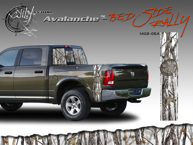Avalanche Wild Wood Camouflage : Bed Side Rally with Logo 12 inches x 42 inches (ILL-1402.054)