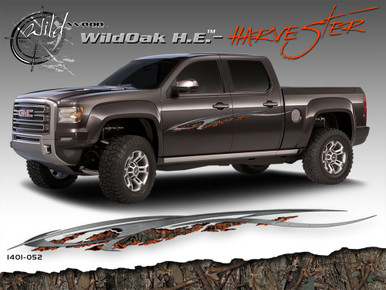 Wild Oak Hunter Edition Wild Wood Camouflage : HARVESTER Body Side Vinyl Graphic 9 inches x 96 inches (ILL-1401.052)