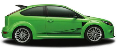AMBUSH : Automotive Vinyl Graphics - Universal Fit Decal Stripes Kit - Pictured with TWO DOOR HATCHBACK (ILL-848)