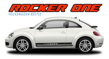 BEETLE ROCKER ONE : 2012 2013 2014 2015 2016 2017 2018 2019 Volkswagen Beetle Lower Door Rocker Panel Striping Vinyl Graphics Decal Kit (VGP-2071)