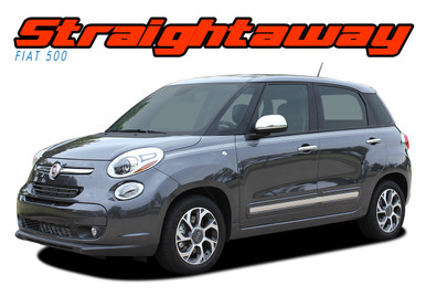 STRAIGHTAWAY : 2014 2015 2016 2017 2018 Fiat 500L Abarth Upper Side Door Vinyl Graphics Stripes Decals Kit (VGP-2510)