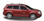 VORTIX : Automotive Vinyl Graphics - Universal Fit Decal Stripes Kit - Pictured with MIDSIZE CROSSOVER (ILL-461)