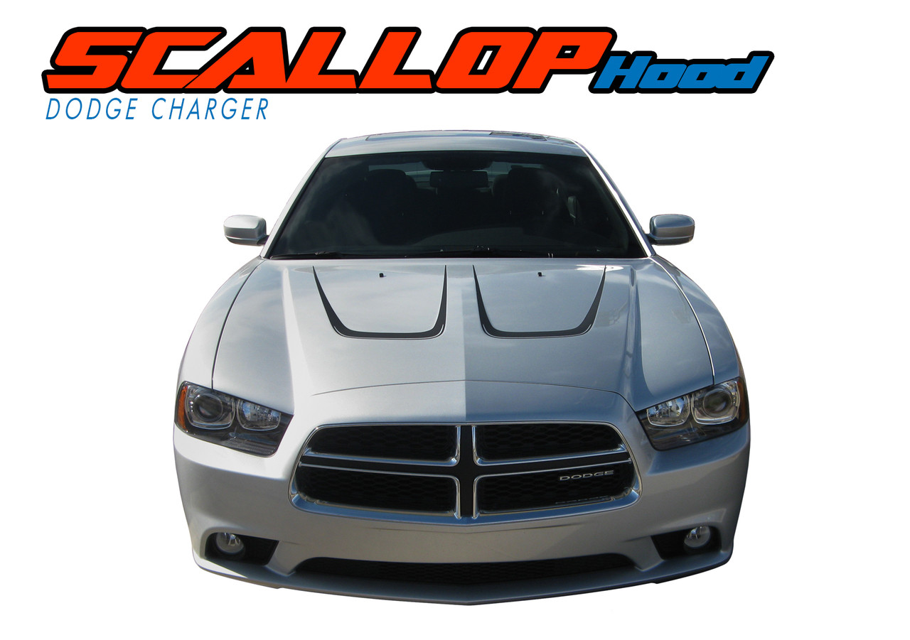 2011 2012 2013 2014 Dodge Charger RT SRT SXT Scallop Hood Stripes Graphics