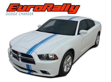 EURO RALLY : 2011 2012 2013 2014 Dodge Charger E-Rally Offset Vinyl Graphics Racing Stripe Decal Kit (VGP-1716)