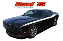 Challenger DUAL 2 : Vinyl Graphics Upper Door Strobe R/T Decal Stripe Kit fits 2011 2012 2013 2014 2015 2016 2017 2018 2019 2020 2021 2022 Dodge Challenger
