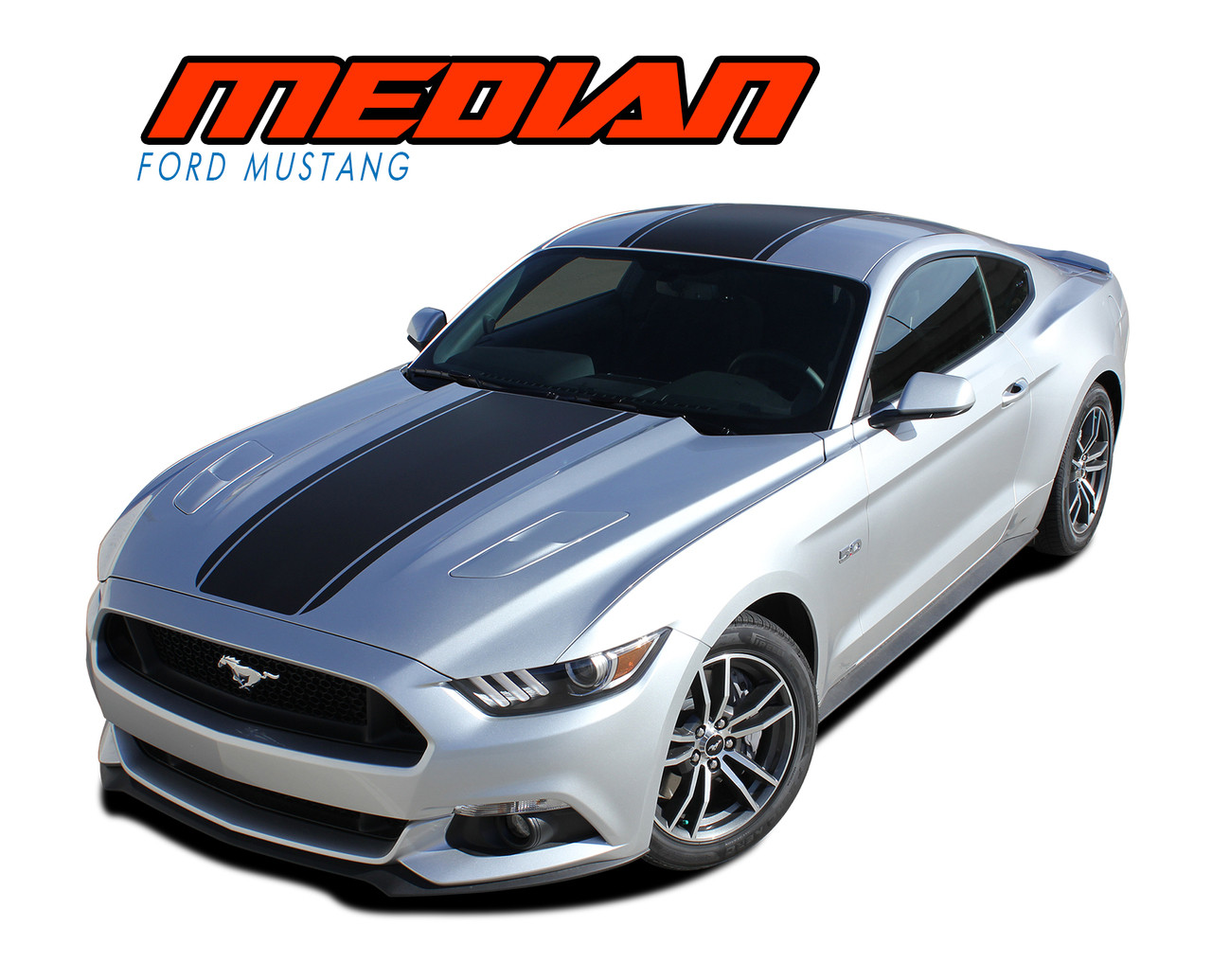 Ford Mustang 2015 2016 2017 Hood Side Accent Stripes Decals Choose Color