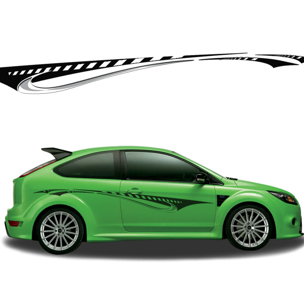 Vision Automotive Vinyl Graphics Universal Fit Decal Stripes Kit Pictured With Two Door Hatchback Vinylgraphicspro Vinyl Graphics Stripes Decal Kits
