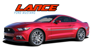 LANCE : 2015 2016 2017 Ford Mustang Mid-Door Accent Stripes Vinyl Graphic Decals Kit (VGP-3291)