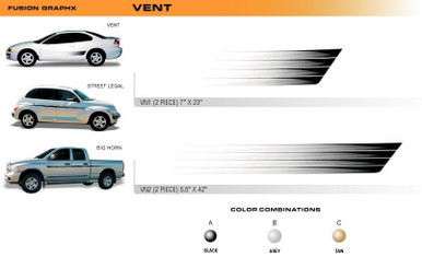 VENT Universal Vinyl Graphics Decorative Striping and 3D Decal Kits by Sign Tech Media, Inc. (STM-VN)