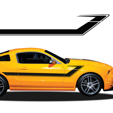 TRACER : Automotive Vinyl Graphics - Universal Fit Decal Stripes Kit - Pictured with FORD MUSTANG (ILL-917)