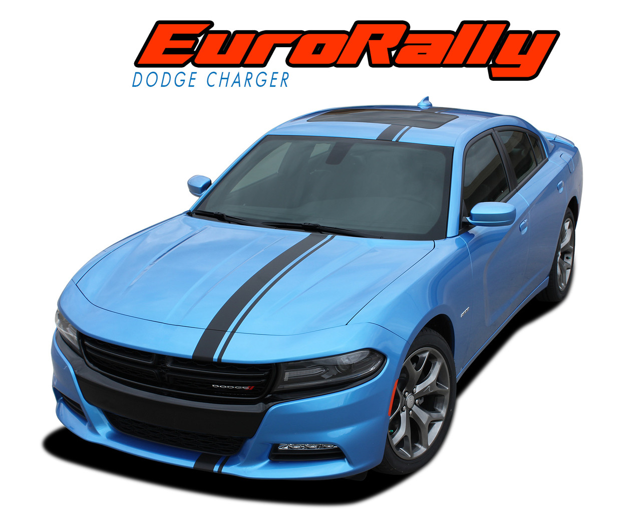 EURO RALLY 2015 2023 Dodge Charger E Rally Offset Vinyl Graphics Racing Stripe Decal Kit