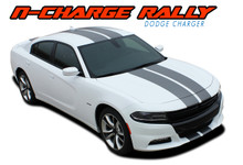 N-CHARGE RALLY 15 : 2015 2016 2017 2018 2019 2020 2021 2022 Dodge Charger 10" Racing Stripe Rally Vinyl Graphics Decal Stripe Kit (VGP-3592)